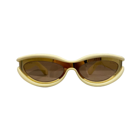Óculos Bottega Venetta Dourado e Bege