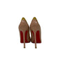 Scarpin Louboutin Nude e Dourado Tam 38 Br