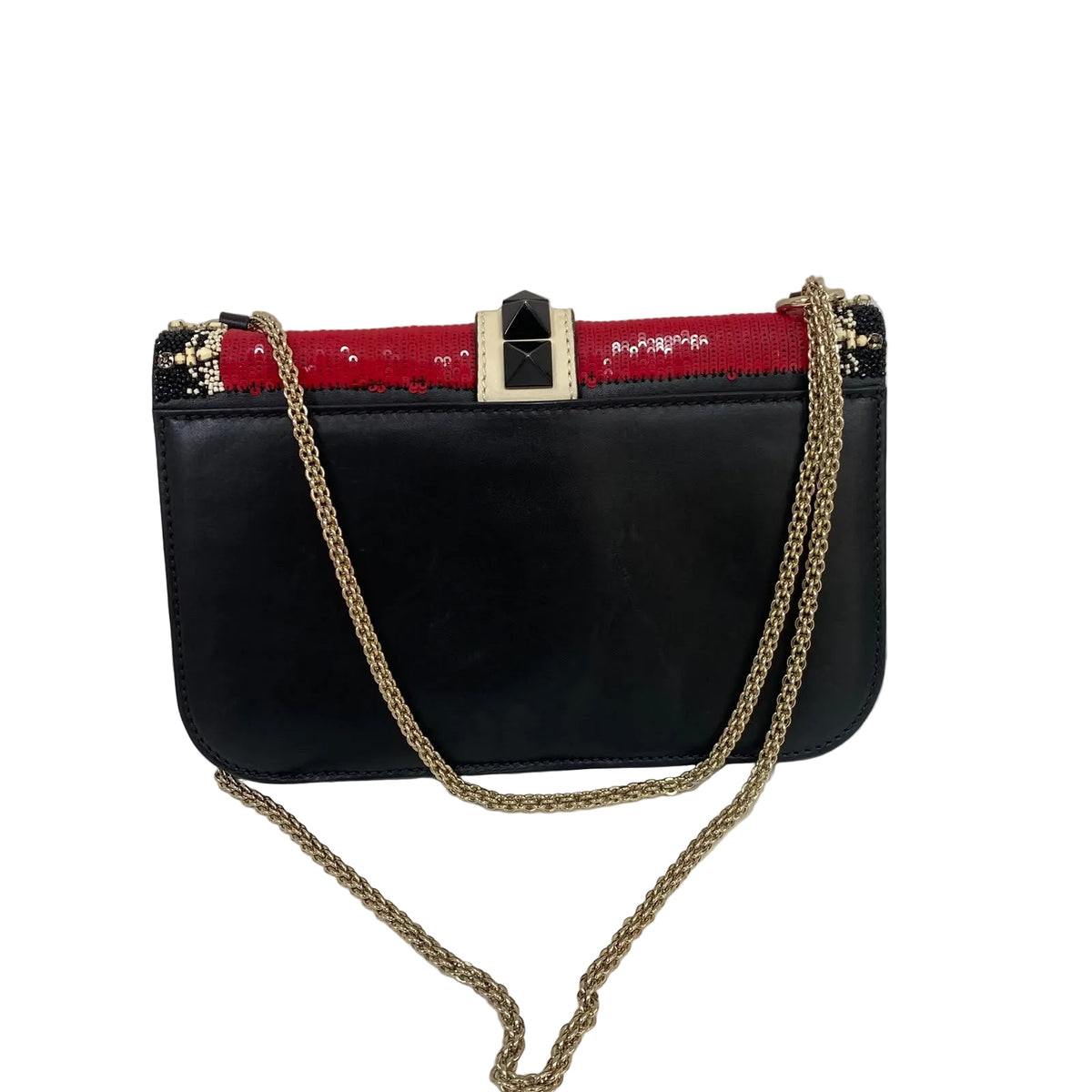 Bolsa Valentino Glam Lock Bordado Tricolor