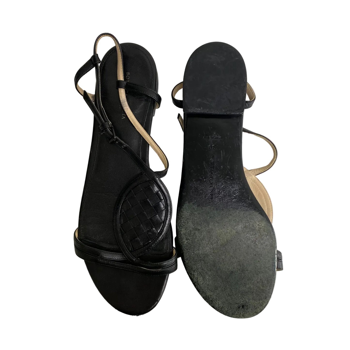 Rasteira Bottega Veneta Couro Preta Tam 37 Br