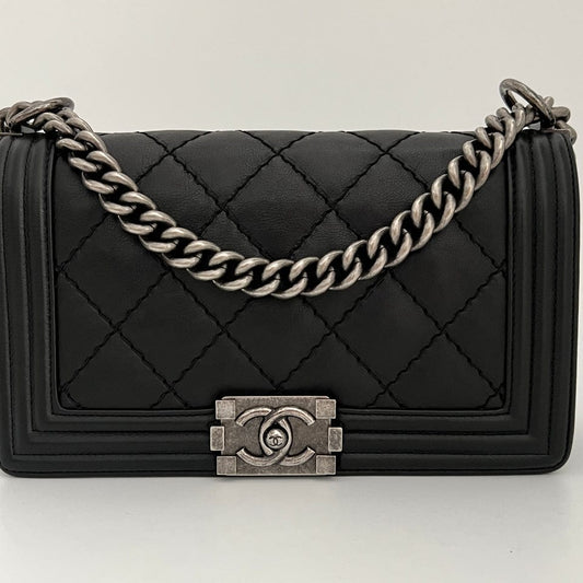 Bolsa Chanel Boy Preta Média
