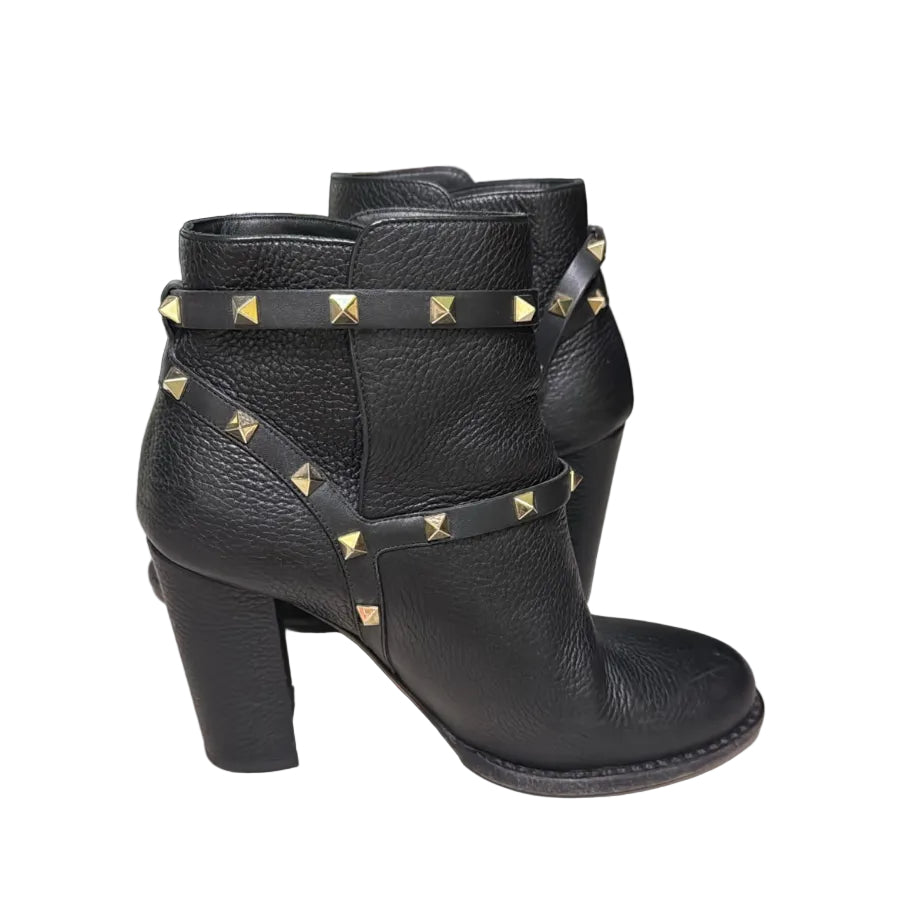 Bota Valentino Preta Studs Dourado Tam 36,5 BR