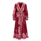 Vestido Zimmermann Longo Vinho/Rosa Tam 36 BR