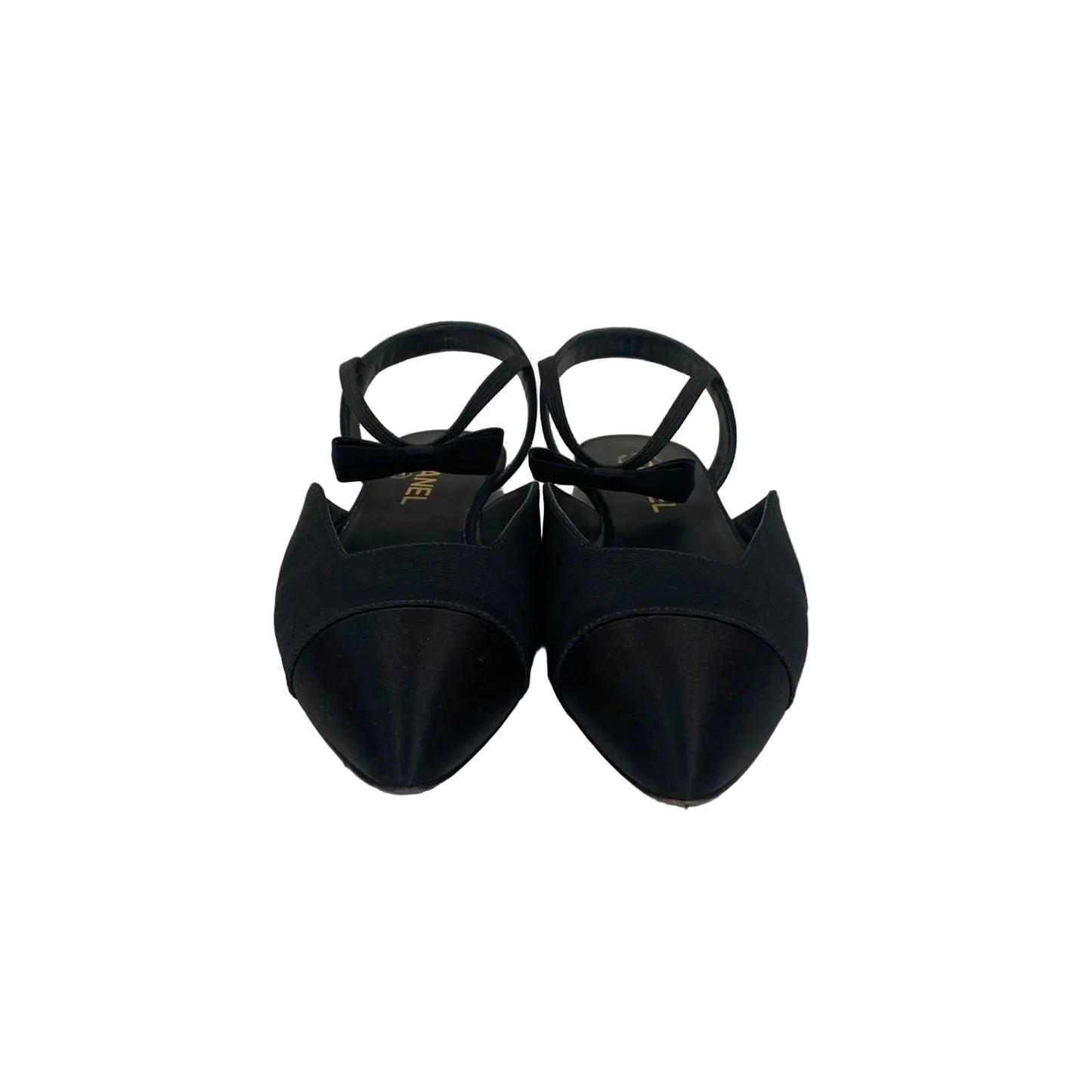 Sapato Chanel Slingback Flats Preto Tam 37,5 BR