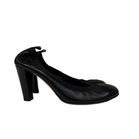 Scarpin Chanel Preto Elastico Tam 36,5 BR