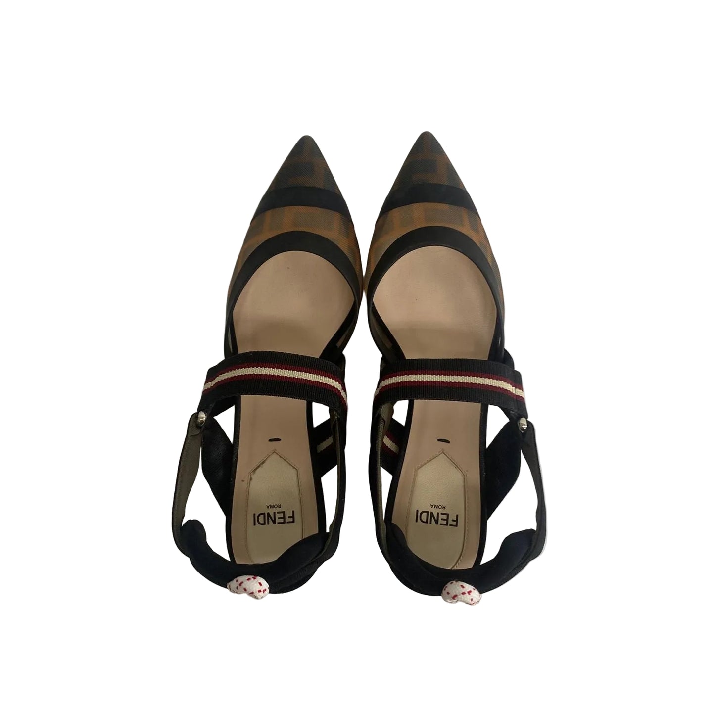 Sapato Slingback Fendi Preto Tam 34 Br