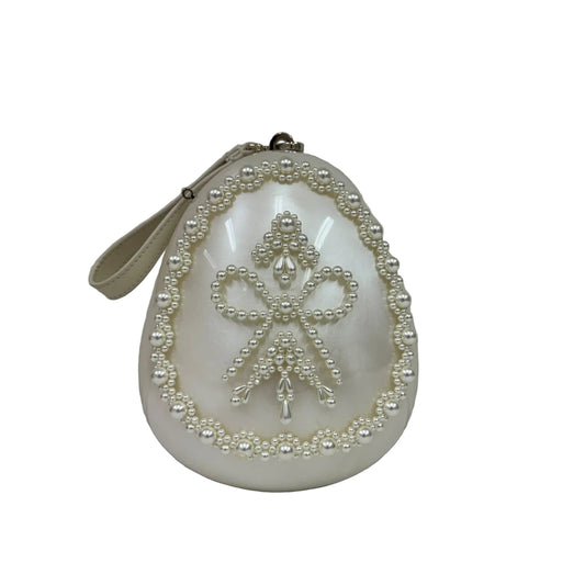 Bolsa Clutch Simone Rocha Egg com Aplicações Peroladas