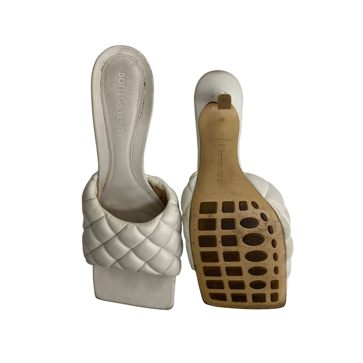 Mule Bottega Veneta Branco Tam 38,5 BR