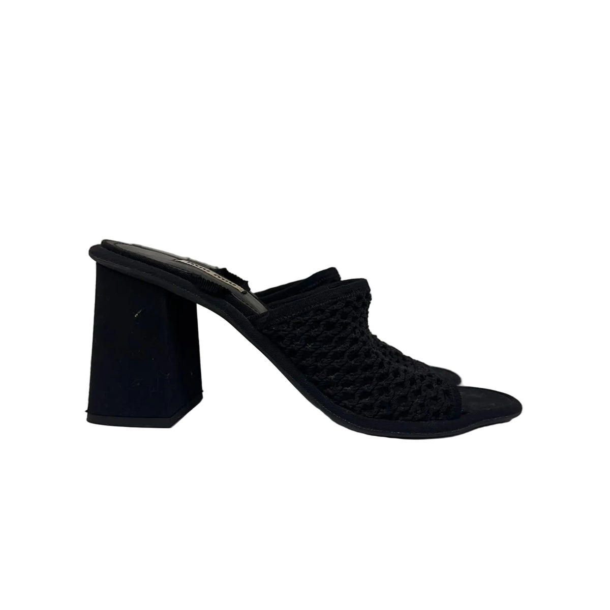 Mule Miu Miu Preto Croche Tam 36,5 BR