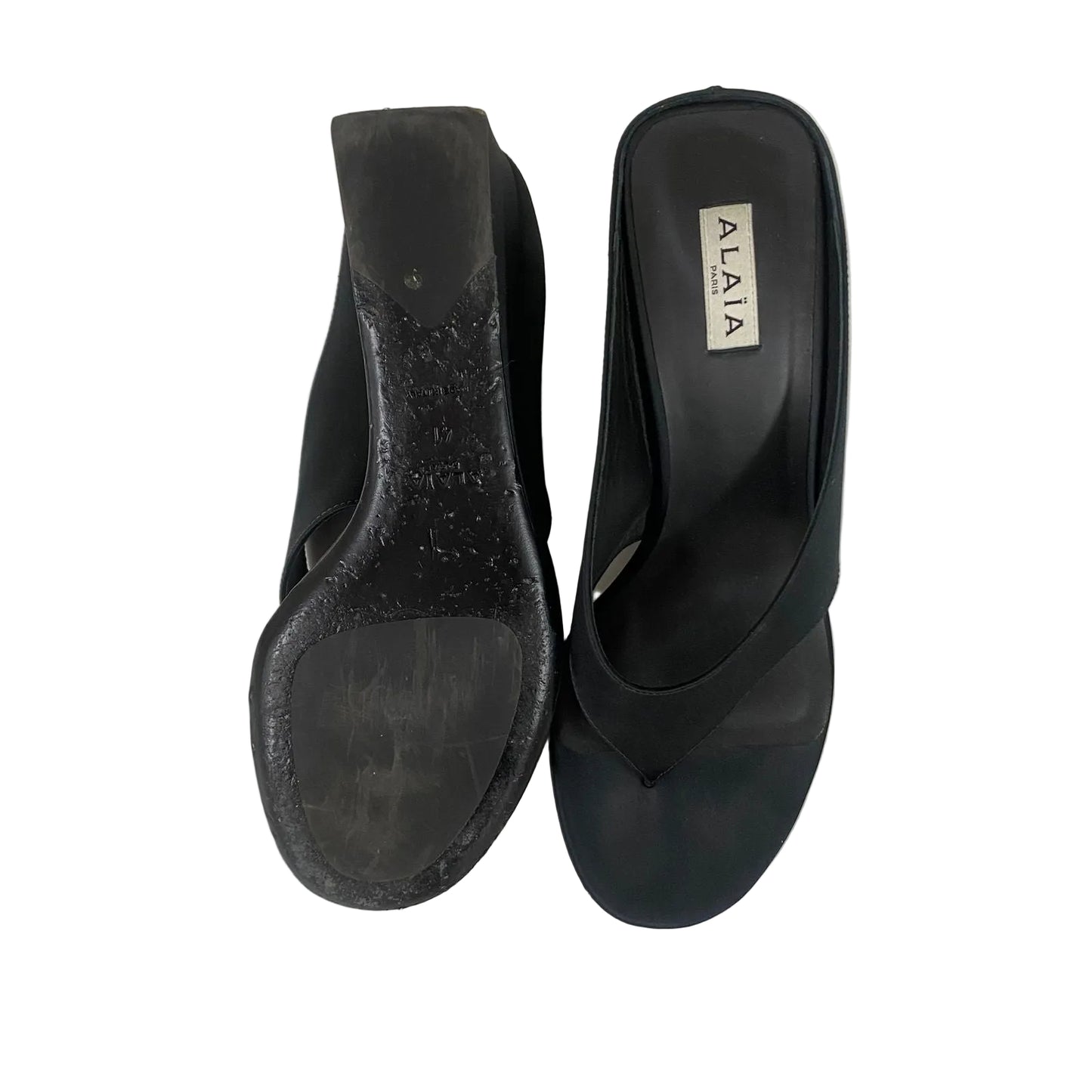 Mule Tong Alaïa Cube Wedge Preto Tam 39 Br