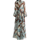 Vestido Oscar de la Renta Butterfly-Print Tam G Br