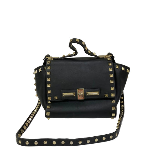 Bolsa Valentino Rockstud Double Handle Tote Preta