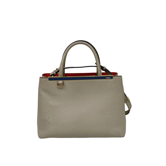 Bolsa Fendi 2 Jours Bege e Dourado