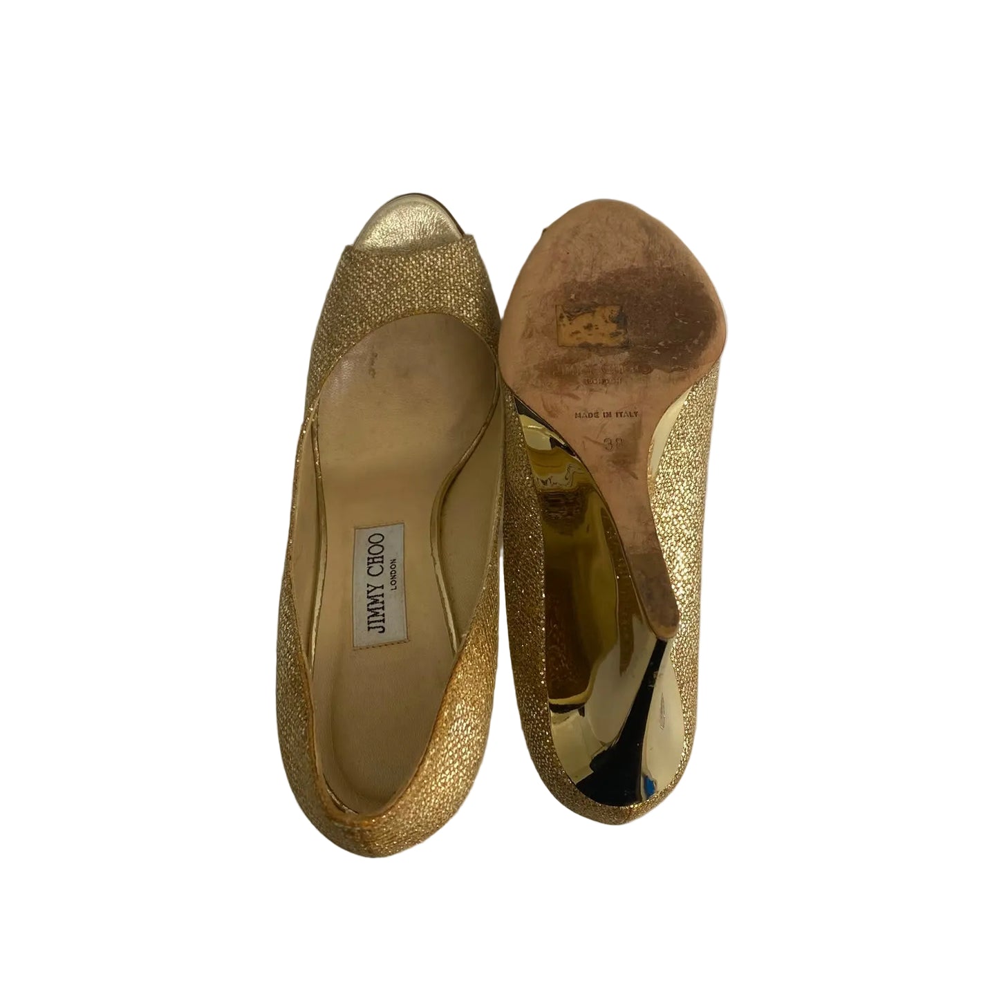 Sandália Jimmy Choo Dourada Tam 36 Br