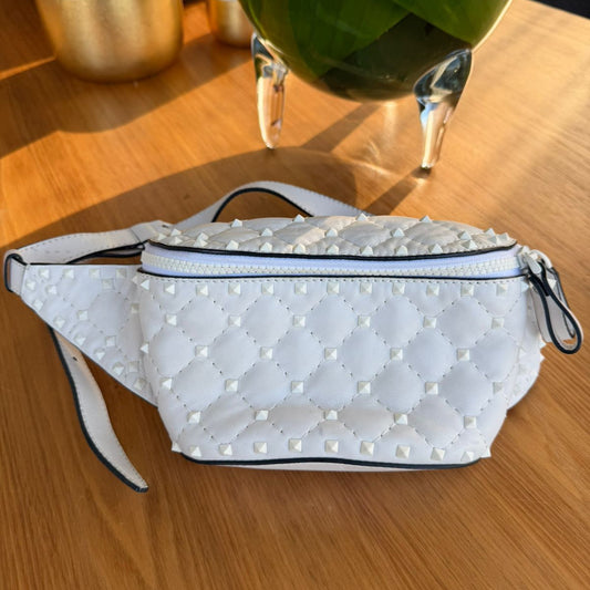 Pochete Valentino Garavani Rockstud Spike Off White