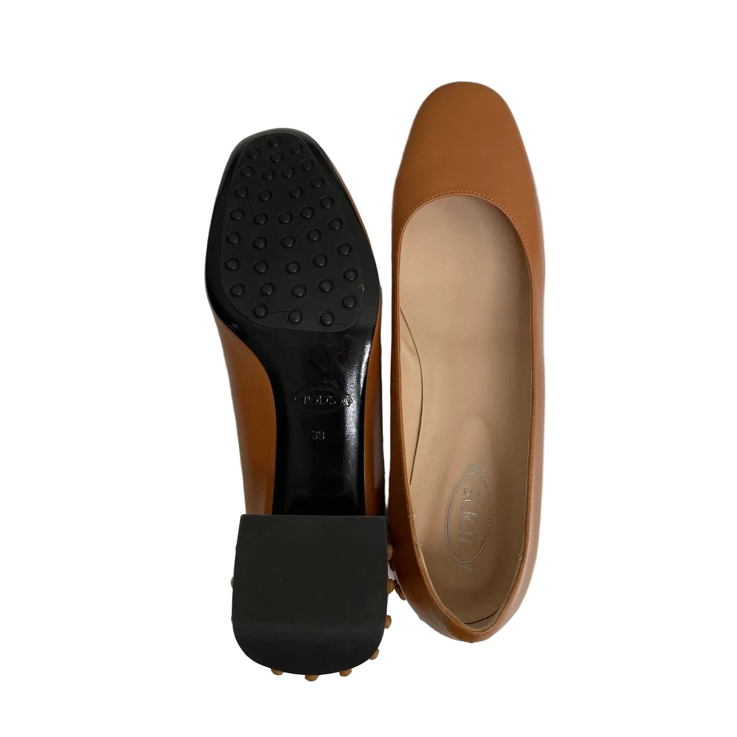 Sapato Tod's Couro Bege Tam 37 Br