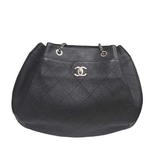 Bolsa Chanel Em Couro Preto Média