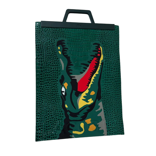 Bolsa Lacoste Runway Embossed Crocodile Tote