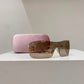 Oculos MiuMiu Quadrado Dourado