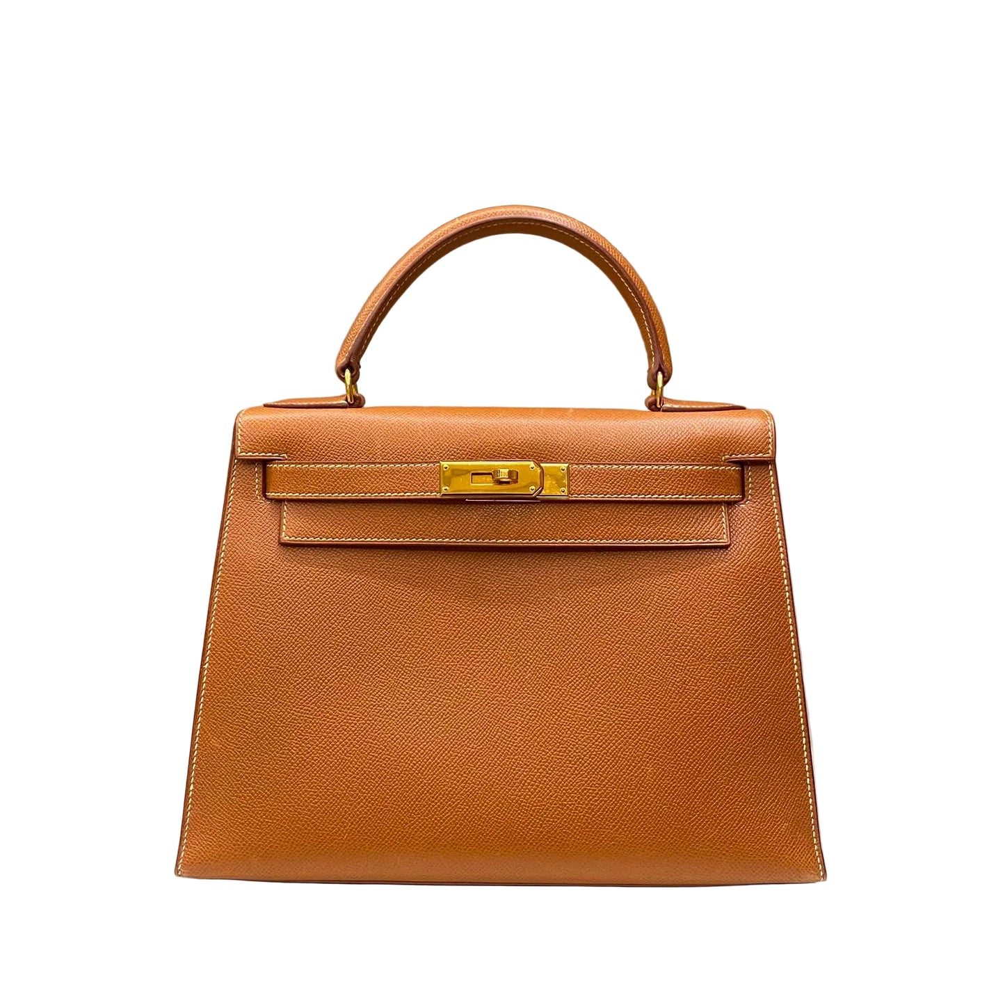 Bolsa Hermès Kelly Gold Ferragem Gold 28