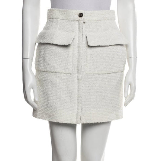 Saia Chanel Tweed Bege Claro Tam 34 BR