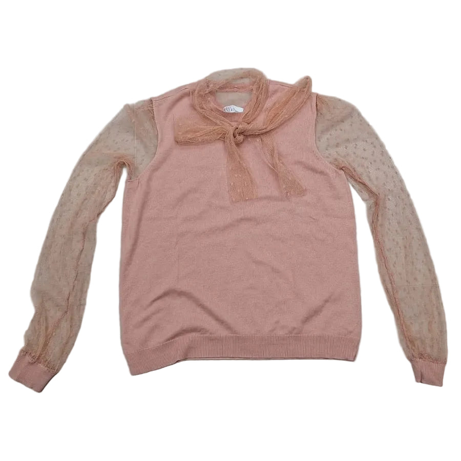 Blusa Valentino Rosa Com Transparencia Tam 36 BR