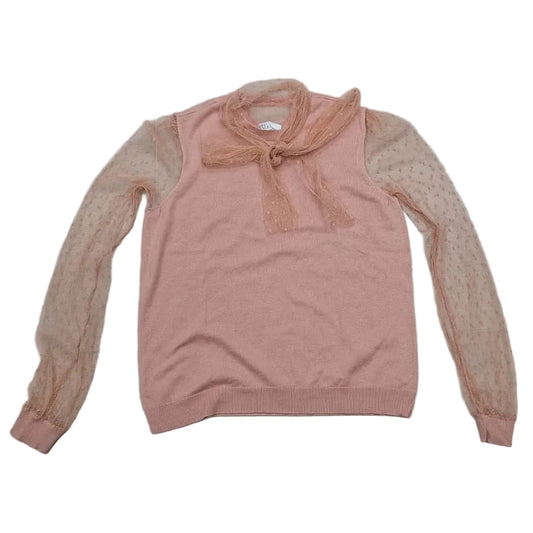 Blusa Valentino Rosa Com Transparencia Tam 36 BR