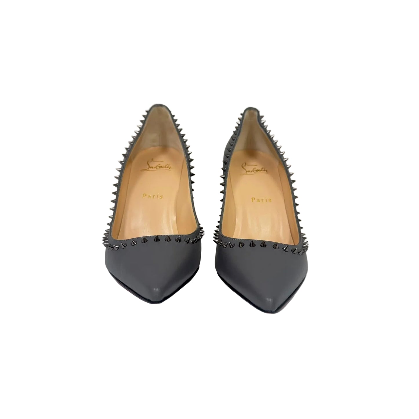 Scarpin Christian Louboutin Cinza Com Spikes Tam 36 Br