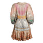 Vestido Zimmermann Anneke Lantern Mini Dress Colorido Tam 36 BR