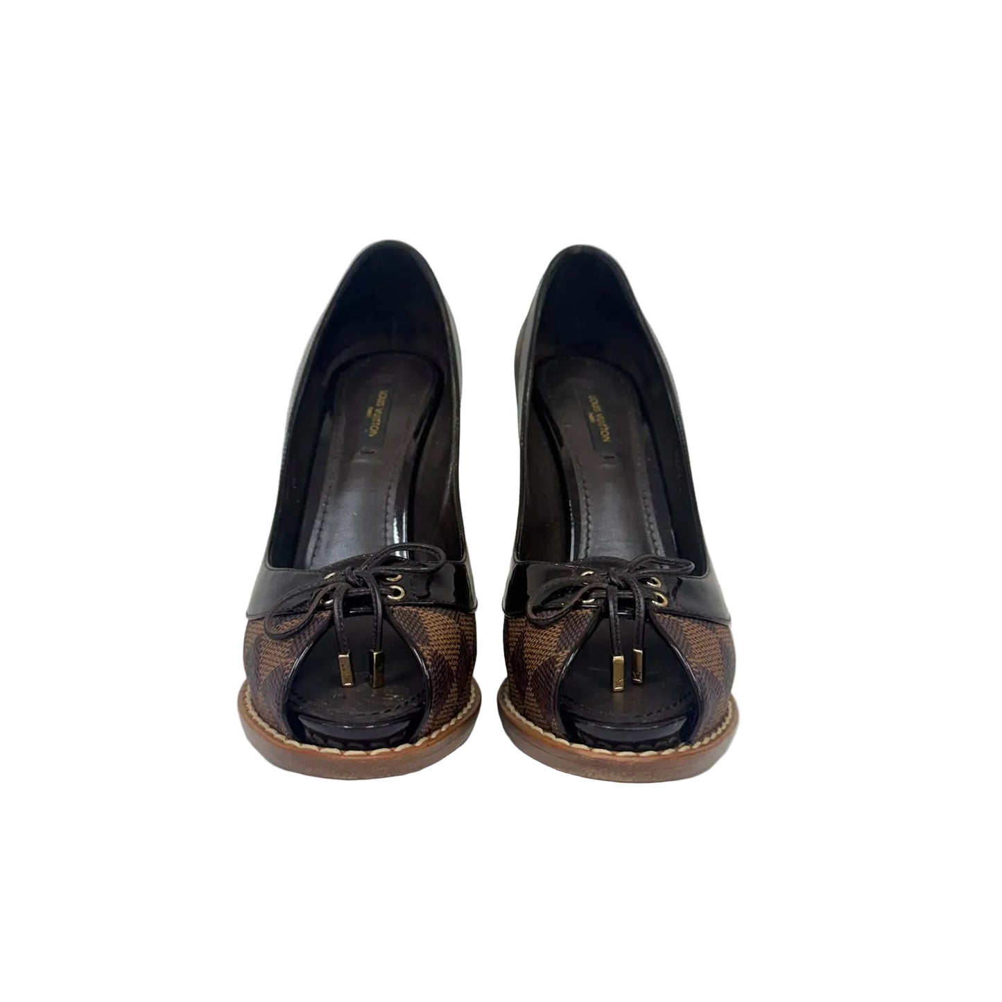 Sapato Peep Toe Louis Vuitton Monograma Tam 36 BR