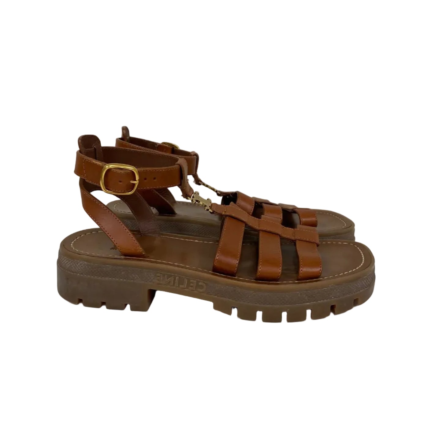 Papete Celine Marrom Tam 37/38 Br