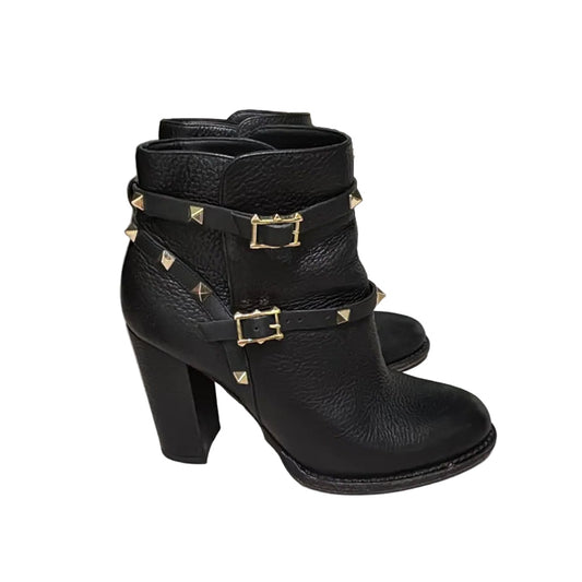 Bota Valentino Preta Studs Dourado Tam 36,5 BR