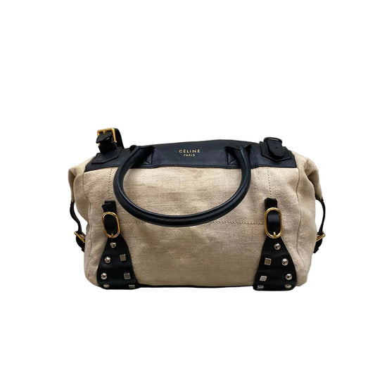 Bolsa Céline Boston Bege e Preto