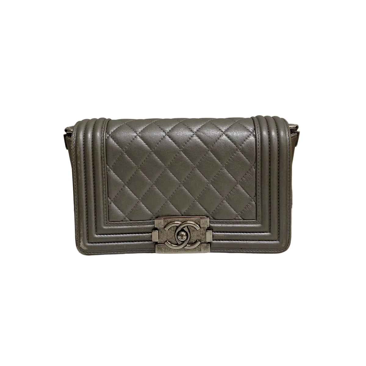 Bolsa Chanel Boy Bag Medium Prata