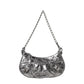 Bolsa Balenciaga Le Cagole Mini Prateada Metalizada