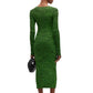 Vestido Ganni Verde e Preto Tam M BR