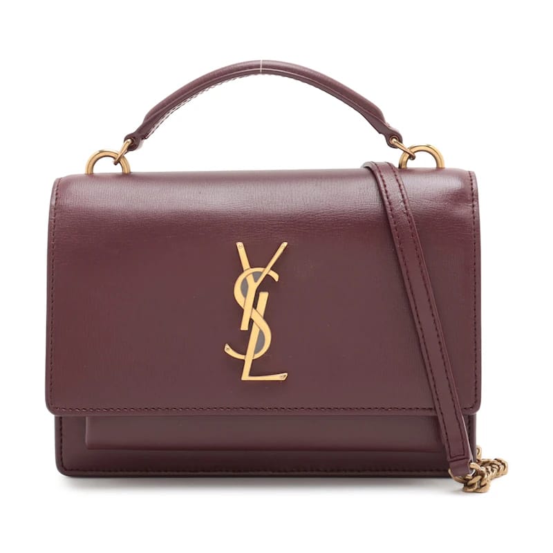 Bolsa Saint Laurent Sunset Vinho Small