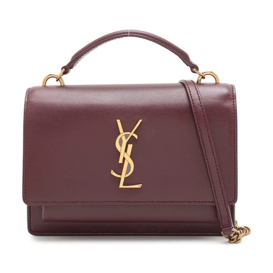 Bolsa Saint Laurent Sunset Vinho Small