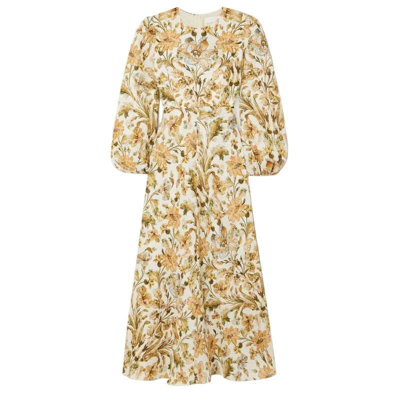 Vestido Zimmermann Off White estampado Tam 40 Br