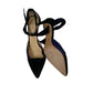 Sandália Birman Suede Azul e Preta Tam 34 BR