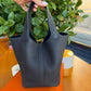 Bolsa Picotin Azul Marinho Ferragem Gold 18