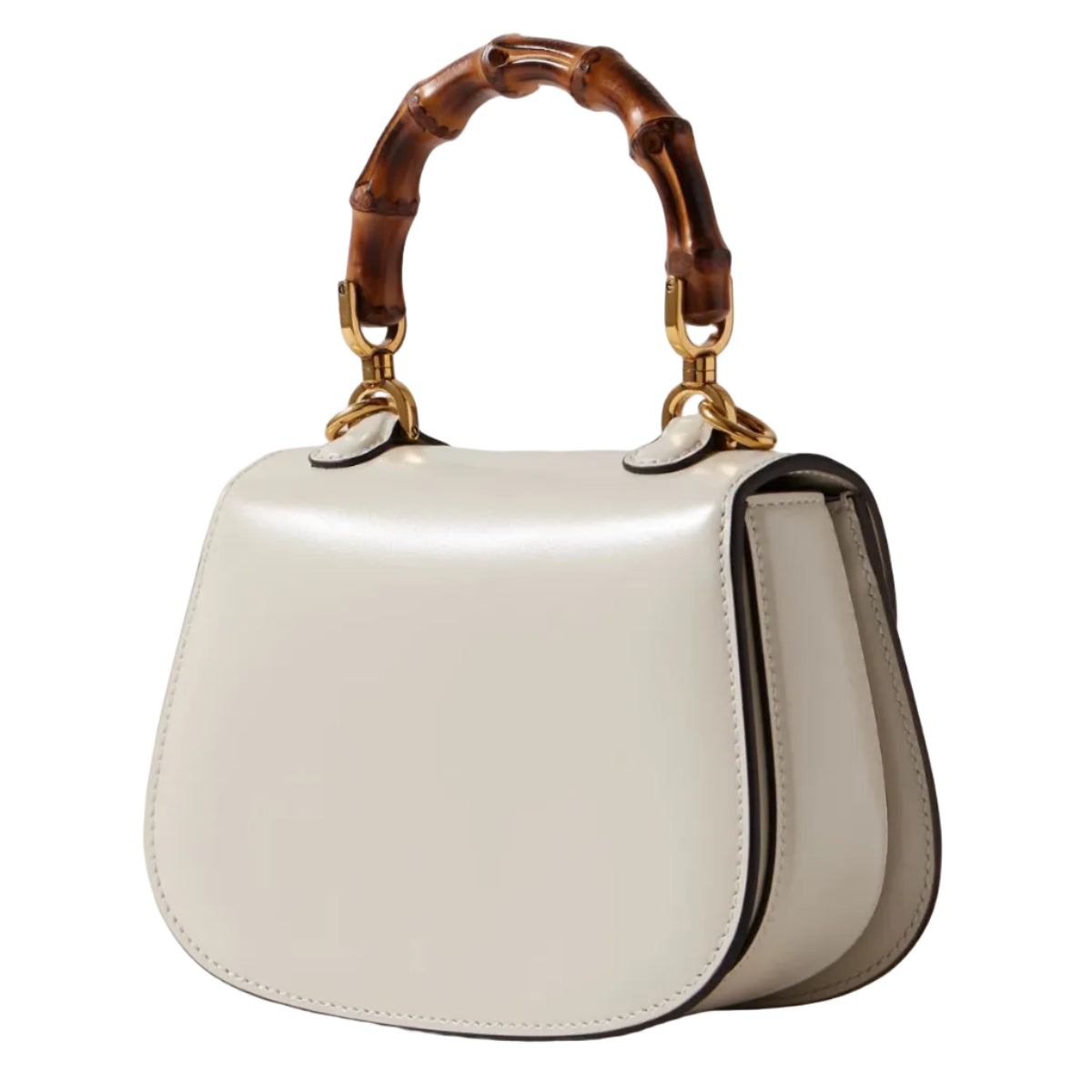 Bolsa Gucci Bamboo Top Handle Off White