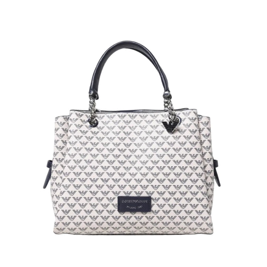 Bolsa Emporio Armani Monograma Azul