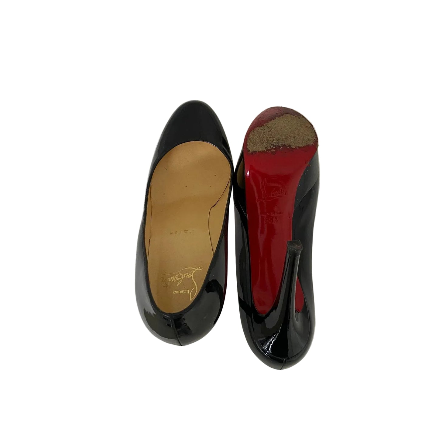 Sandália Louboutin Vinil Preta Tam 35,5 Br