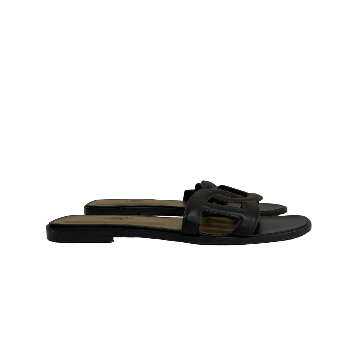 Rasteira Hermès Aloha Preta Tam 36,5 BR