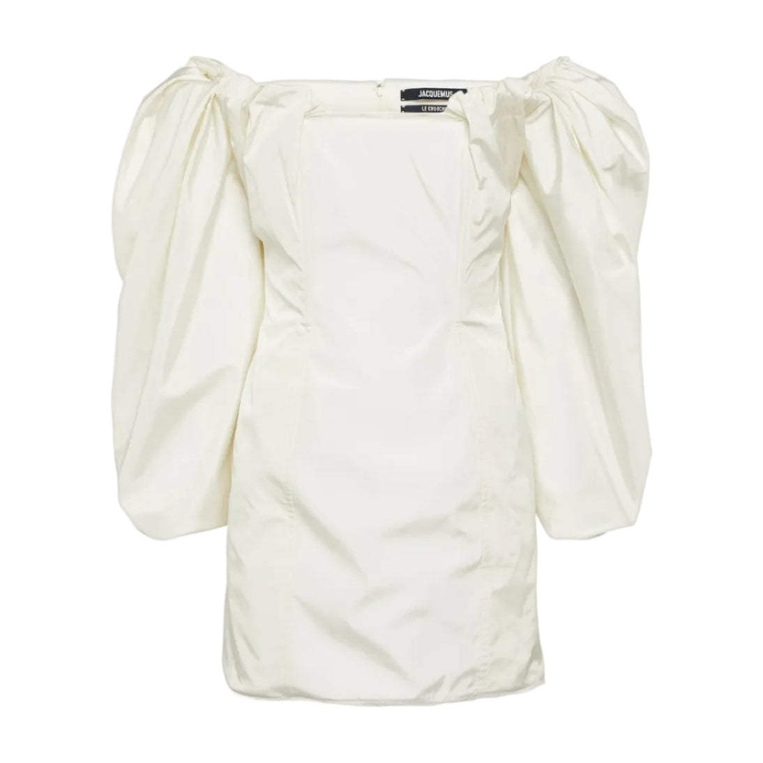 Vestido Jacquemus Manga Bufante Branco Tam 38 Br