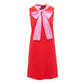 Vestido Gucci Vermelho Laço Rosa Tam 36 BR