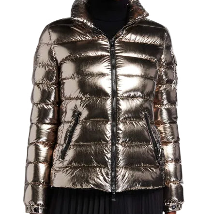 Jaqueta Moncler Dourada Tam PP Br