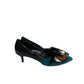 Scarpin Pierre Hardy Turquesa e Preto Olho Tam 34,5 Br