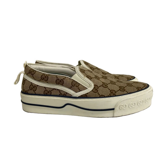 Tenis Gucci Monograma Bege Tam 35,5 Br